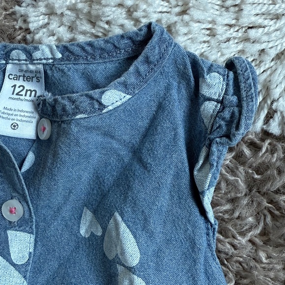 🤍NWOT Carter’s Heart Romper - Picture 4 of 7